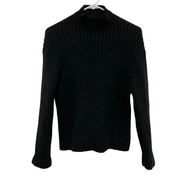 Steve Madden Black Ribbed Turtleneck Sweater - Picture 10 of 17